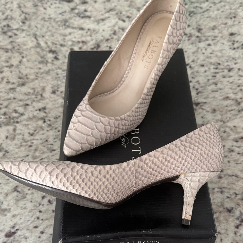 Talbots Women's Textured Heels - Cream